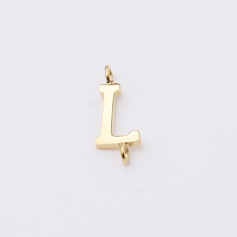 1 Piece Stainless Steel None 18K Gold Plated Rose Gold Plated Letter Pendant display picture 12