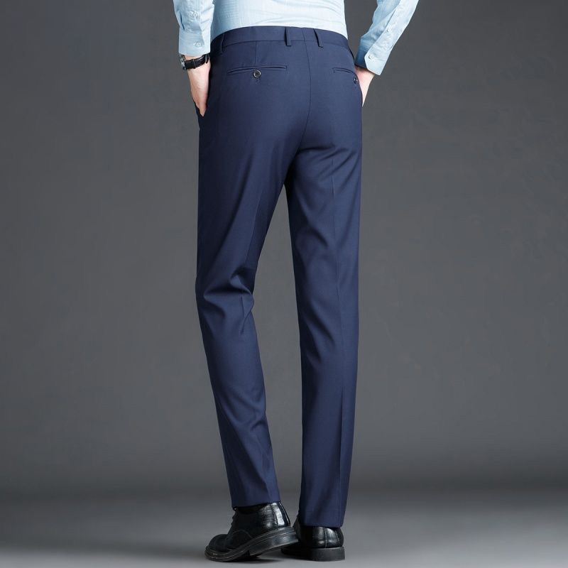 Men's Business Formal Trousers, Slim Fit, Comfortable, Suitable for All Seasons, Straight-Leg Suit Pants, Wrinkle-Resistant, Wholesale