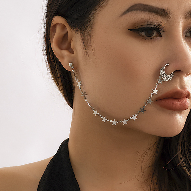 Gioielli europei e americani, stile etnico, stile Su, borchie per il naso senza punzonatura, accessori per il naso, orecchini dolci e fantastici, anelli per il naso da forare_voghion.com
