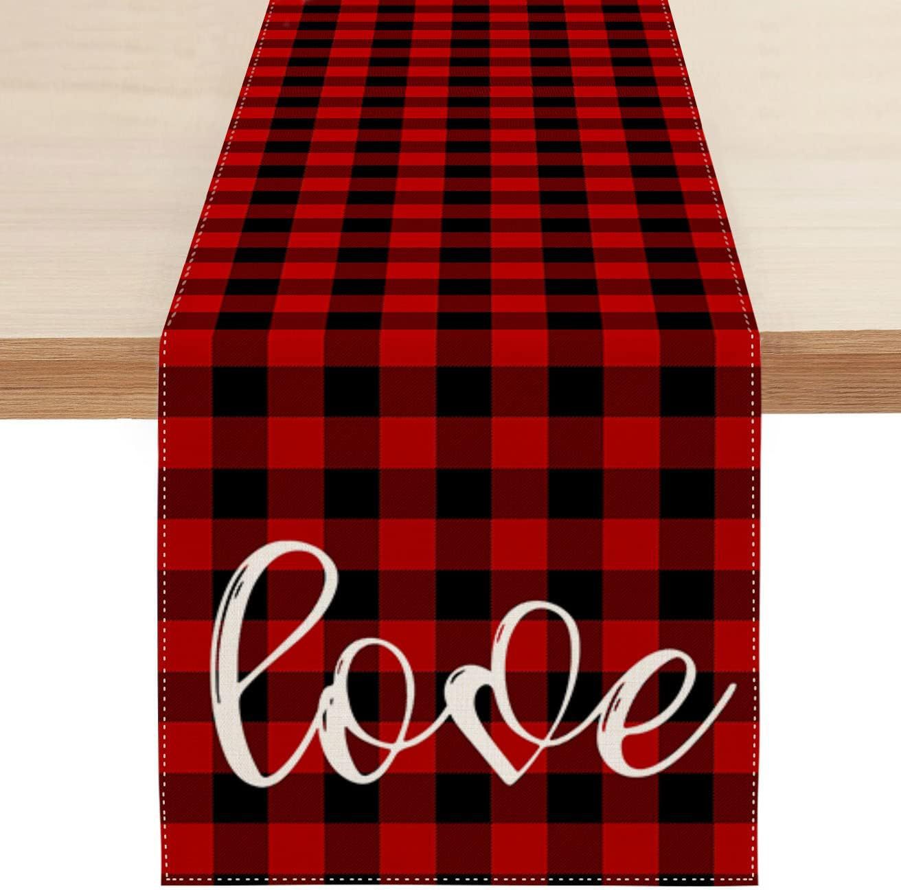 Transfronterizo nuevo día de San Valentín camino de mesa Lino impreso mantel hogar Decoración sofá fiesta Festival atmósfera Decoración
