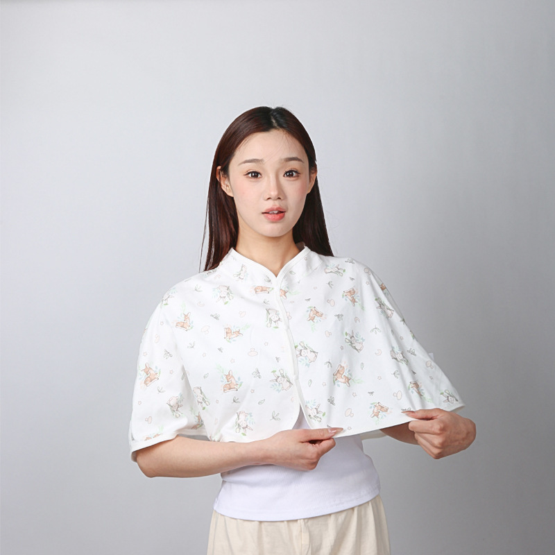 【かわいい淘】夏の産婦月子ストール単層純綿薄手防風マント肩保温座月子|undefined