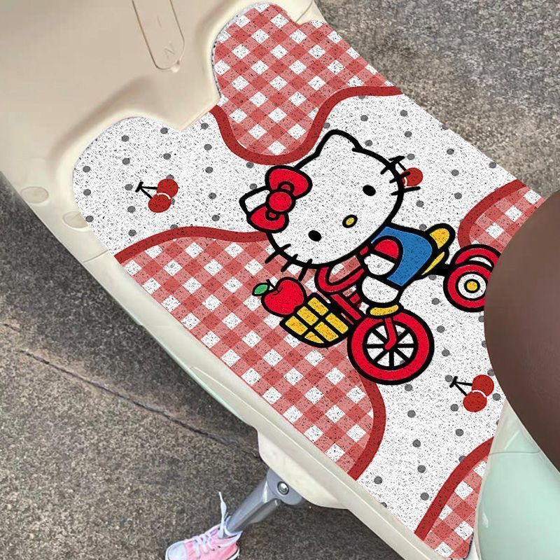 Cute Kitty Electric Scooter Foot Pads, Universal Foot Pads, Stain-Resistant and Easy to Care For, Pvc Wire Loop Foot Pads, Can Be Freely Cut