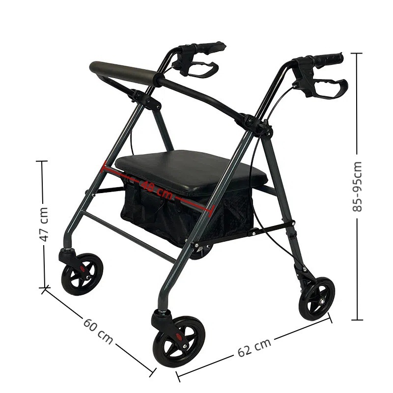 介護用歩行器、家庭用ショッピングカート、車輪付き、座れる歩行器、折りたたみ式四輪歩行器|undefined