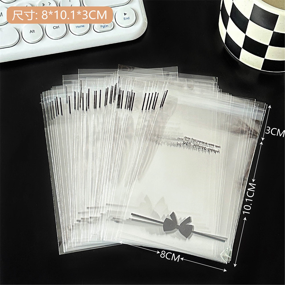 Lindo cachorro de dibujos animados transparente ziplock bolsa coreana simple pequeña tarjeta de almacenamiento cubierta protectora chica Goo tarjeta clasificación bolsa