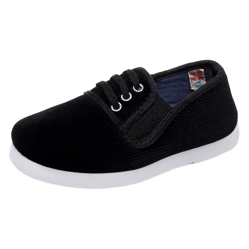 Весенне-Осенняя детская Тканевая обувь ручной работы без шнуровки, домашняя обувь на мягкой подошве для мальчиков и девочек, обувь из ткани Old Beijing