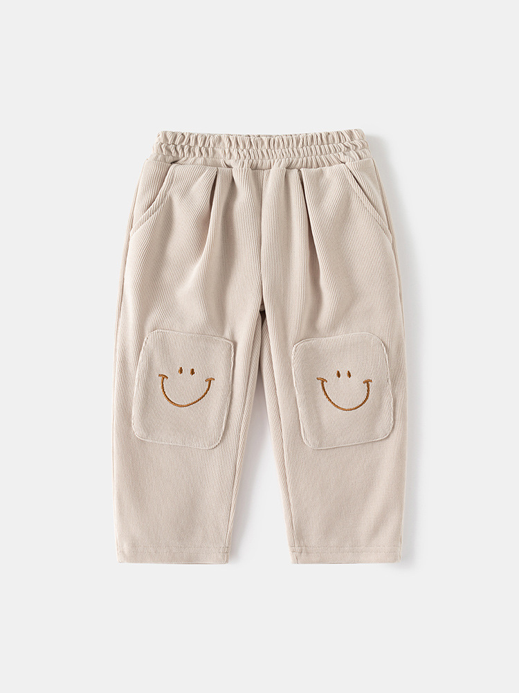Spring corduroy children's solid color trousers for boys