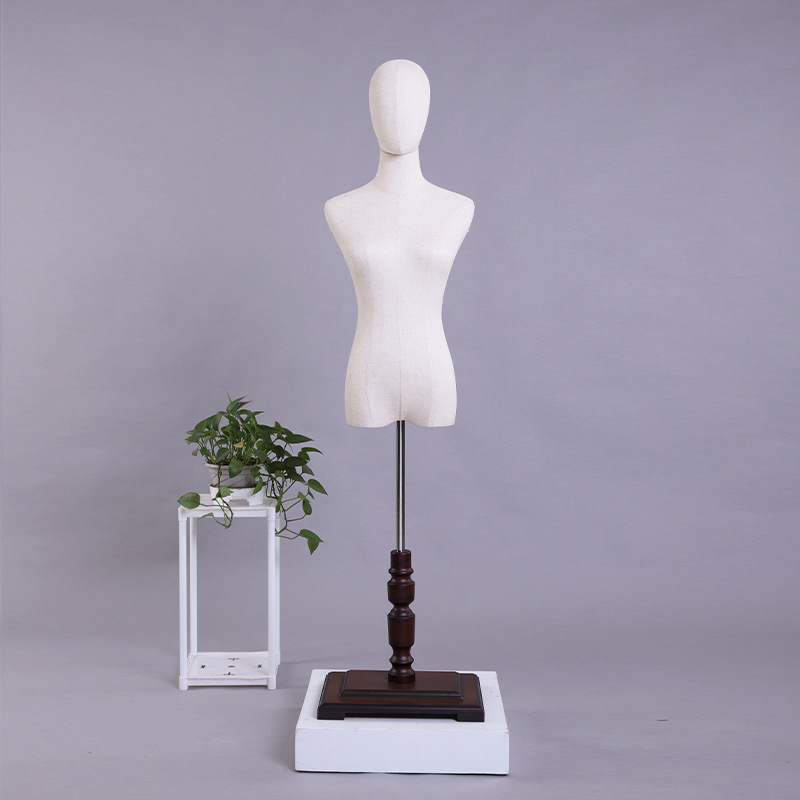 Maniquí Femenino de Medio Cuerpo Madera para Tienda de Ropa image 13