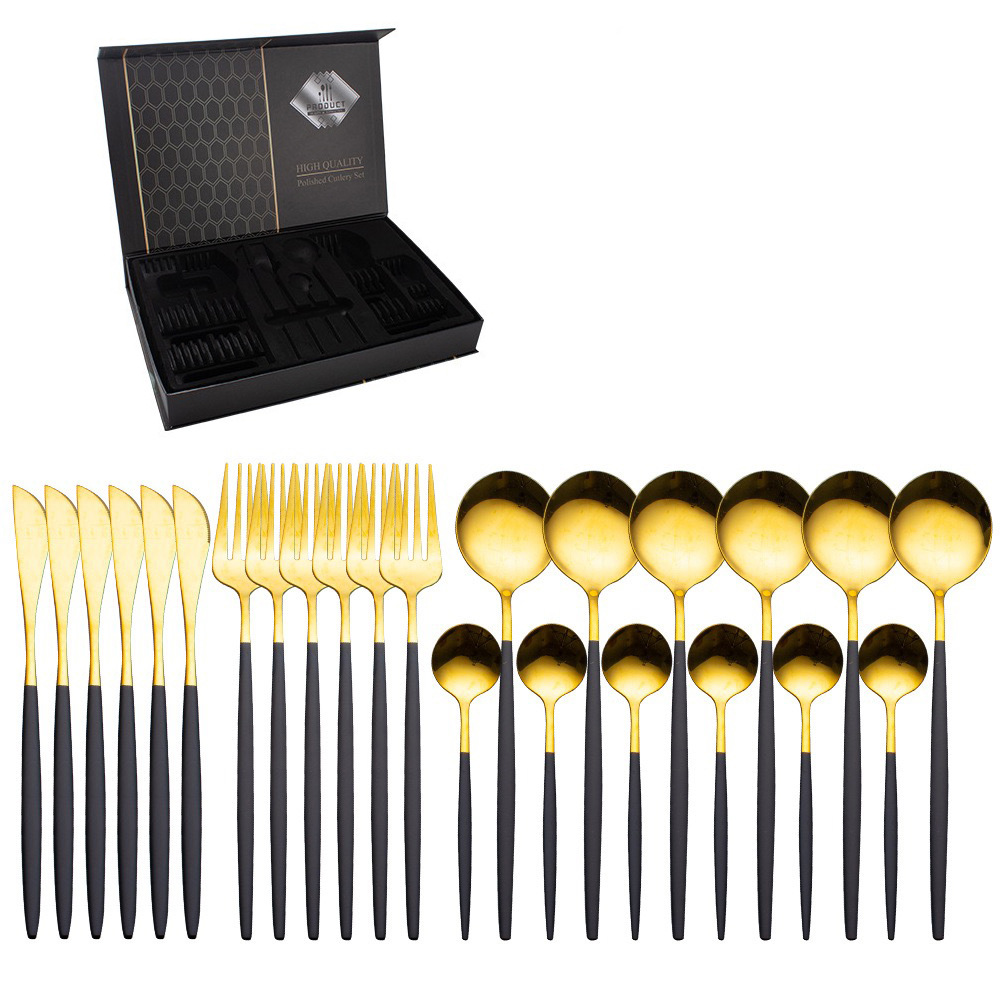 온라인 유명 인사 선물 상자 블랙 골드 24 피스 세트