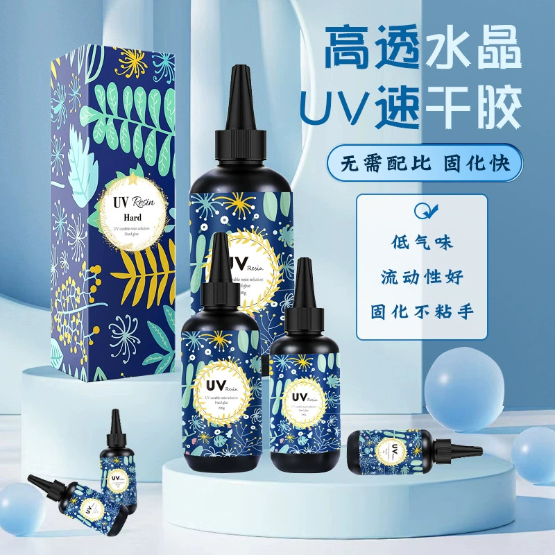 Производители непосредственно поставляют трансграничные Амазонка высокая проницаемость для желтого плавучего песка масло DIY ручной работы УФ-клей УФ-смола без тени клей