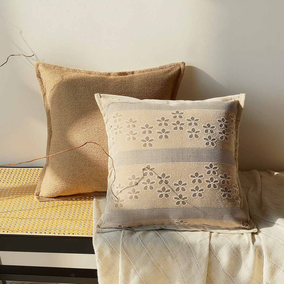 Sofá de viento silencioso almohada de alojamiento de alta calidad sala de estar modelo almohada de cabecera almohada de espalda cintura cubierta de almohada transfronteriza image 3