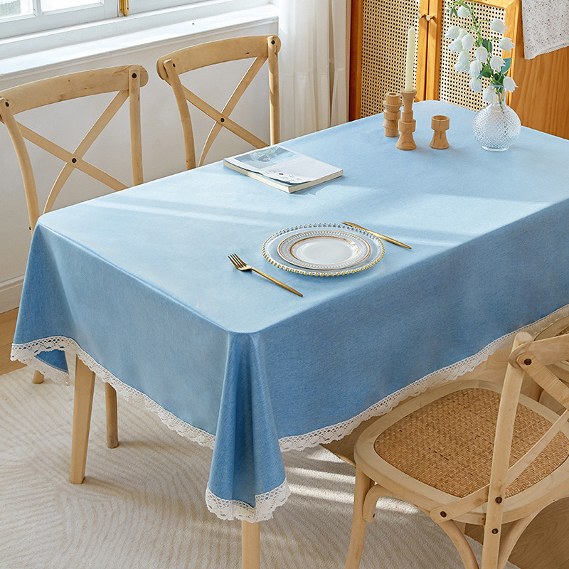 Ins algodón imitación tela de mesa impermeable a prueba de aceite sin lavado tela de mesa de comedor viento crema simple moderna alta sensación tela de mesa de té