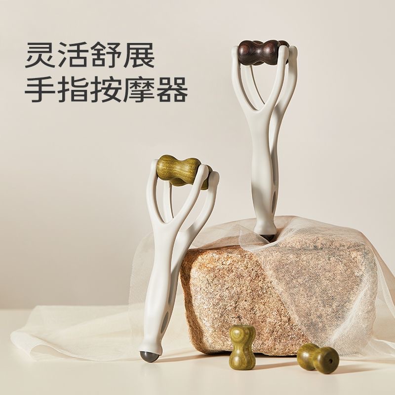 organic massager green sandalwood from natural wood for hands