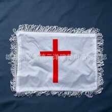 祭祀骨灰盒盒盖布 白事丧事骨灰盒防尘 十字盖布 包裹布 十字盖布