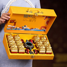 高级龙头罐茶叶礼盒装金骏眉正山小种大红袍铁观音茶具套装伴手礼