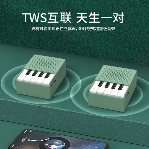 Wireless Bluetooth Speaker Mini Portable Card Player Computer Speaker Small Vlogger Recorder