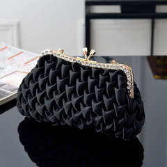 新款時尚綢緞晚裝包晚宴包旗袍包斜跨包禮服包宴會旗袍 包