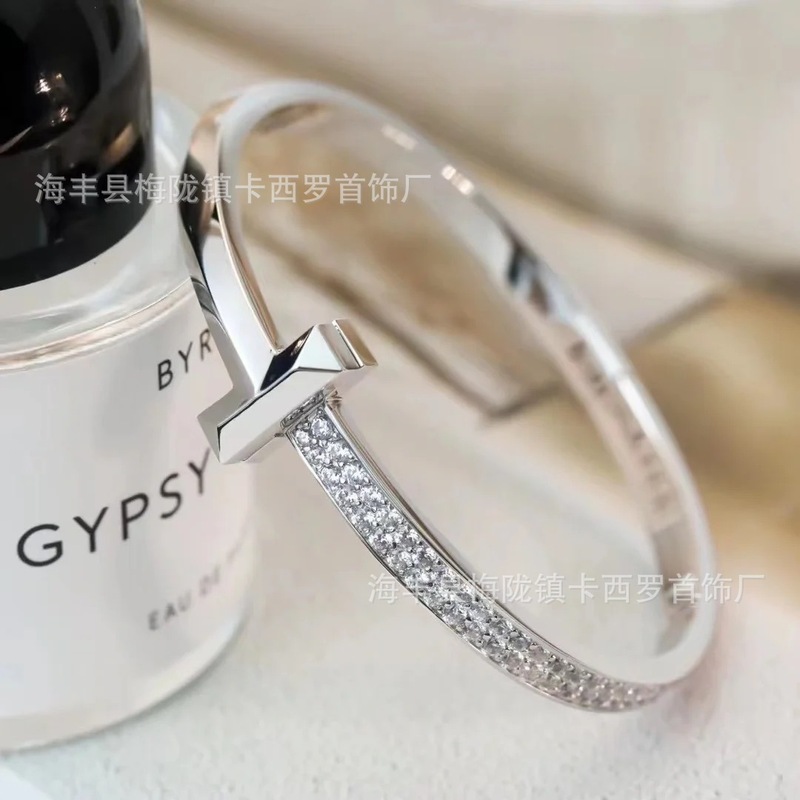 *T's T1 ブレスレット ハイバージョン 18K ローズゴールドメッキ セミダイヤモンドブレスレット アバンギャルドブレスレット ナローバージョン ギフト 男女兼用|undefined