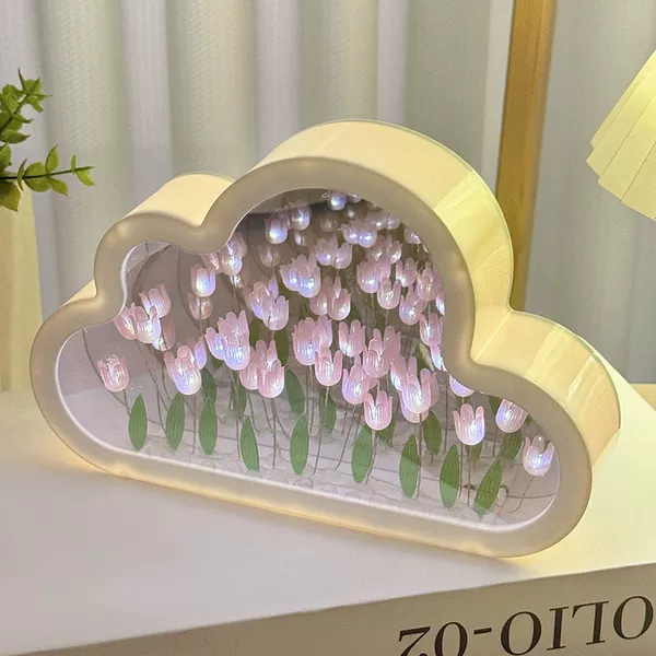 20 Cloud Tulip Night Lights (Handmade DIY) - Pink