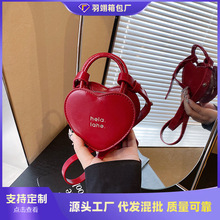 跨境小众设计包包女2025新款时尚迷你口红包红色单肩斜挎包手提包