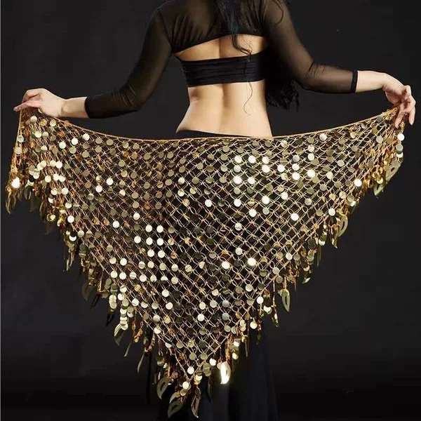 Cross-border AliExpress Amazon New Fishing Net Sequins Triangle Towel Gong Tassel Belt Mermaid Accessories