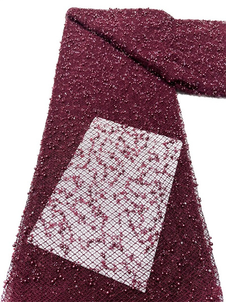 Fabricantes nuevos populares en línea cena de moda vestido de fiesta falda de cuentas tela tridimensional cuerdas bordadas