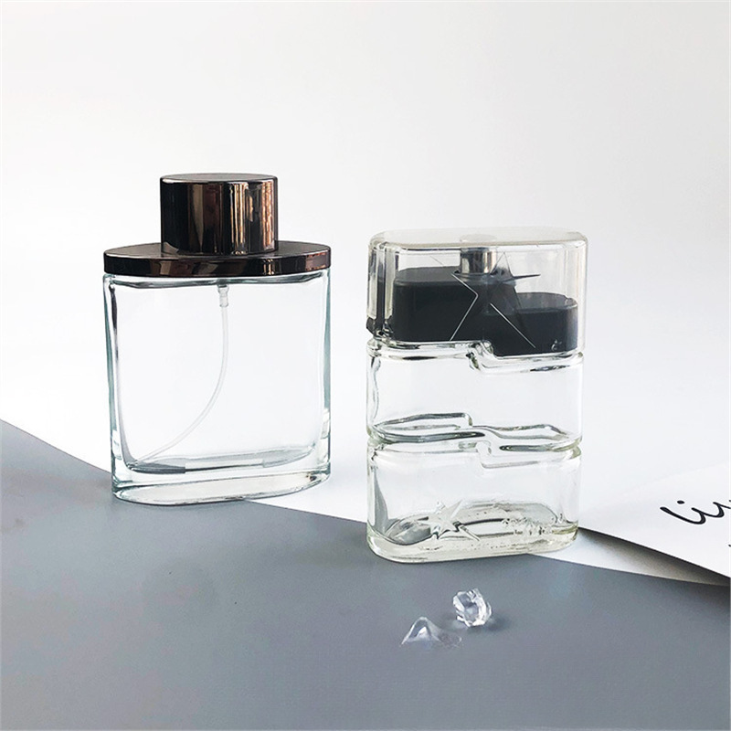 装瓶按压立方体120ml小巧香水瓶便携式厂家批发玻璃透明喷雾瓶分
