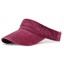 时尚牛仔布空顶帽做旧棒球帽男女户外遮阳鸭舌帽光板水洗空顶帽子