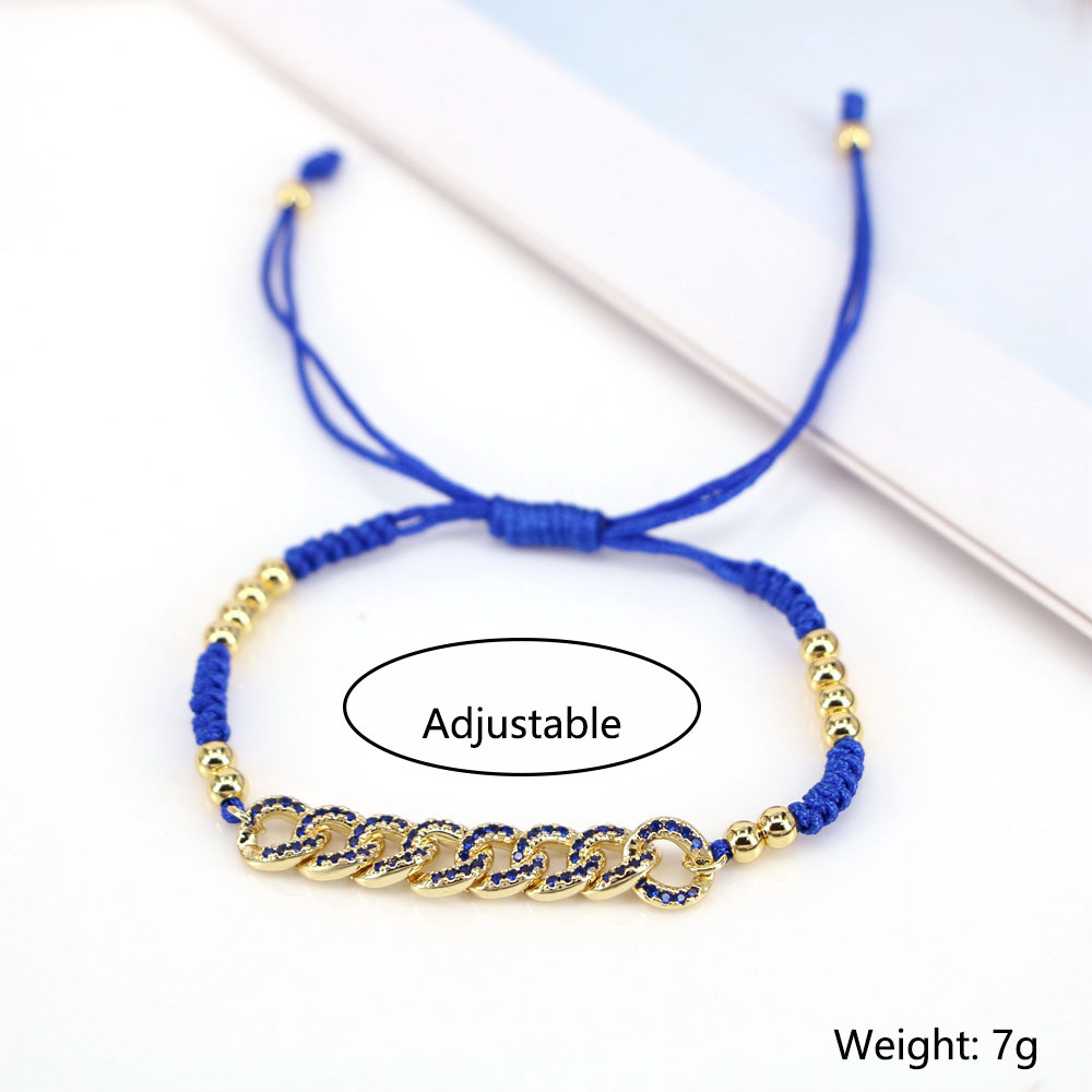 Fashion Geometric Copper Bracelets Gold Plated Zircon Copper Bracelets