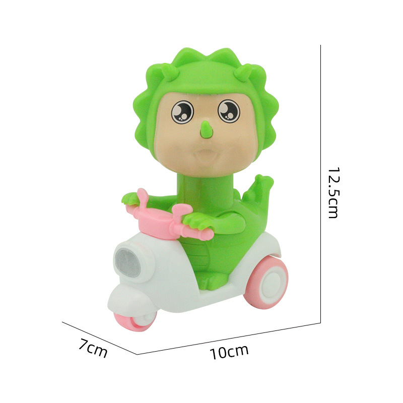 Presione el pequeño pato amarillo Tire hacia atrás coche motocicleta inercia coche de juguete para niños dibujos animados Niños y niñas lindo pato coche de juguete al por mayor