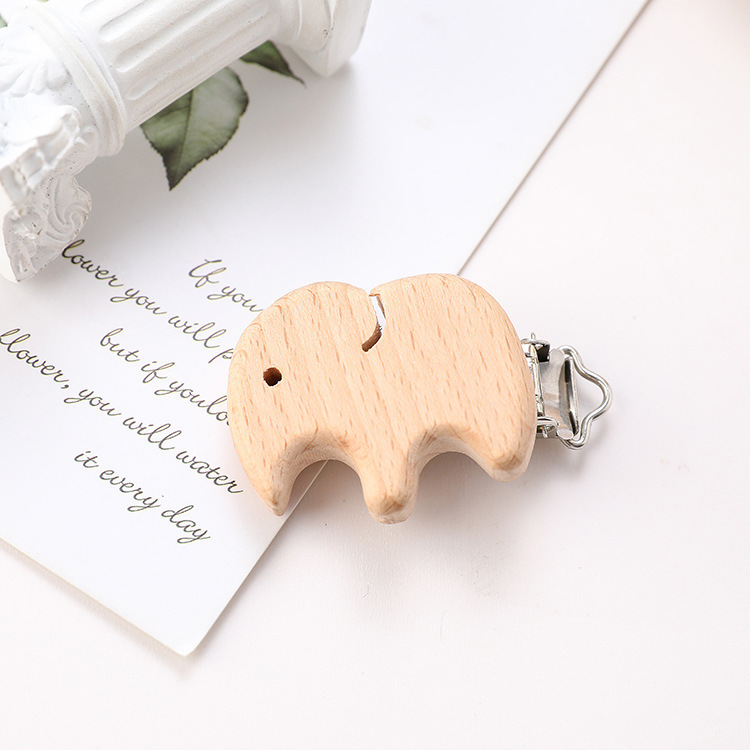 New Stainless Steel Zelkova Animal Teat Clip Baby Pacifier Chain Clip DIY Pacifier Chain Teething Accessories 