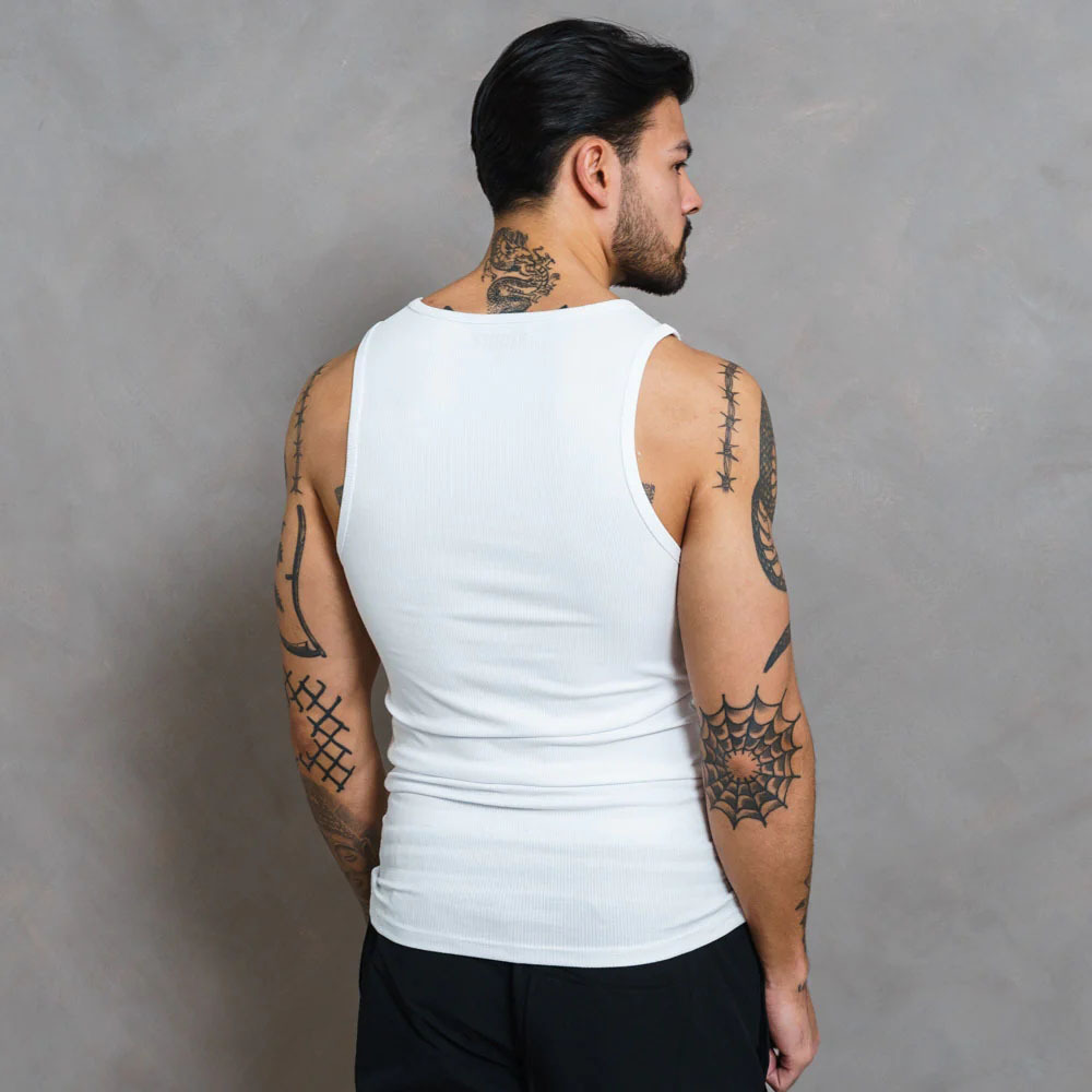 Men's Sports Tank Striped Thread American High Elastic Tight Sports Tank for Men's Summer Running Racerback Quick Drying Fitness_voghion.com