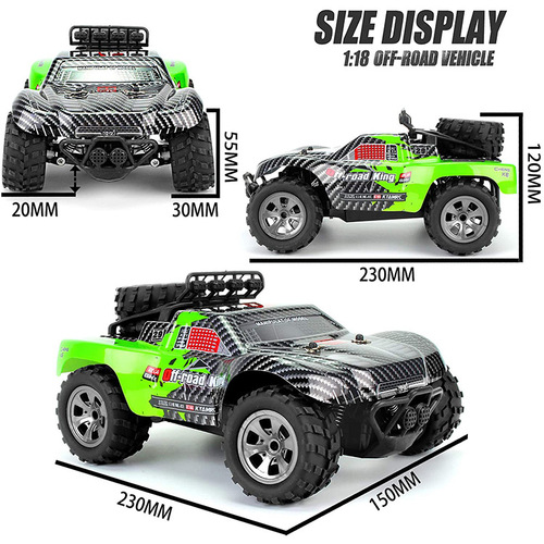 KYAMRC1:18 high speed bigfoot off-road remote control car 2.4G short truck racing climbing car model factory direct sale
