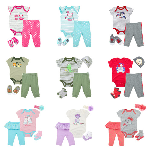 2024 Baby Set 3-Piece Set Baby Clothes Short-Sleeve Newborn Onesie with Pants Children's Set Wholesale