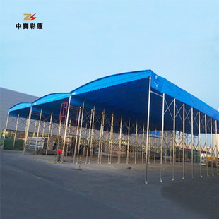 Mobile push-pull shed Large logistics shed Outdoor warehouse Electric push-pull shed Folding activity shed Telescopic sunshade Canopy