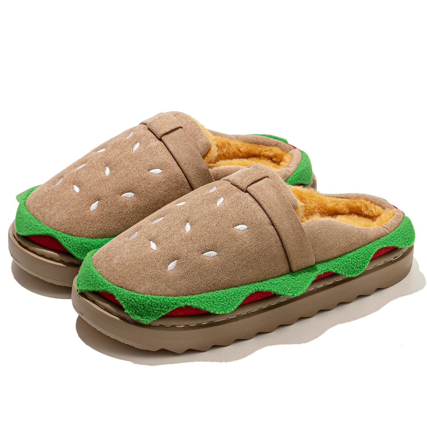 Fashionable Hamburg thick-soled Birkenstock toe cotton shoes for women's outer wear 2025 new versatile autumn and winter plus velvet warm cotton slippers