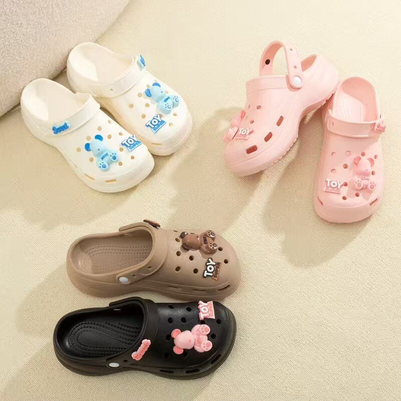 New Croc Shoes Accessories Shoe Flowers DIY Bear Accessories Crocs Zhibixing Shoe Buckles Removable Briquette Set