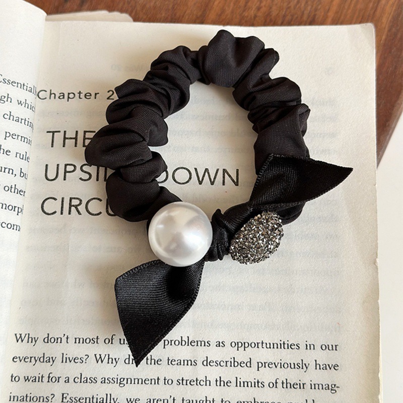 진주 라인스톤 머리끈