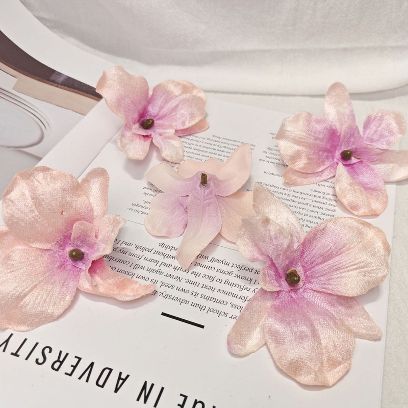 ベルベットの蘭の花 DIY ブライダルヘアアクセサリー 花飾り ヘアピン アクセサリー 花飾り 結婚式 ホームギフトボックス フェイクフラワー 胡蝶蘭|undefined