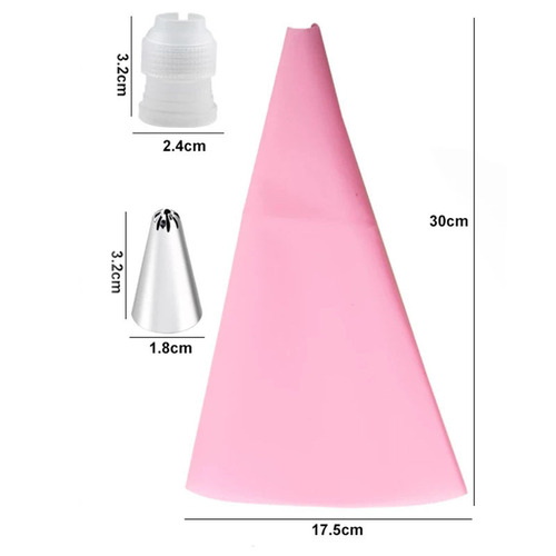 26-piece set stainless steel cake frosting tips and frosting bags for cake decoration, baking tools set