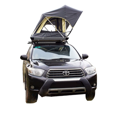 Soft-Shell Hydraulic Rooftop Tent for Self-Driving Cars, 2-Person Off-Road Vehicle Camping Quick-Open Rv (Avtomobil dam çadırları) - blackyellow-edge-2-3-people