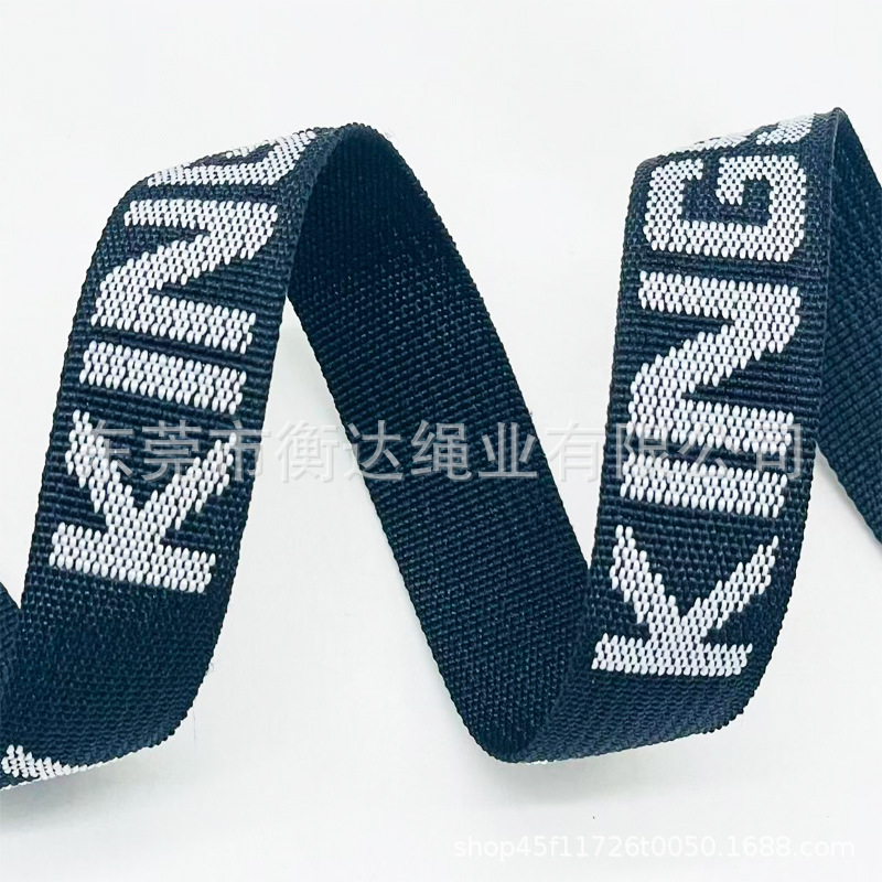 Personalizado poliéster mate jacquard cinturón cinturón libro mochila bolsa raíz de zapatos teléfono móvil colgante llavero cinturón de ropa