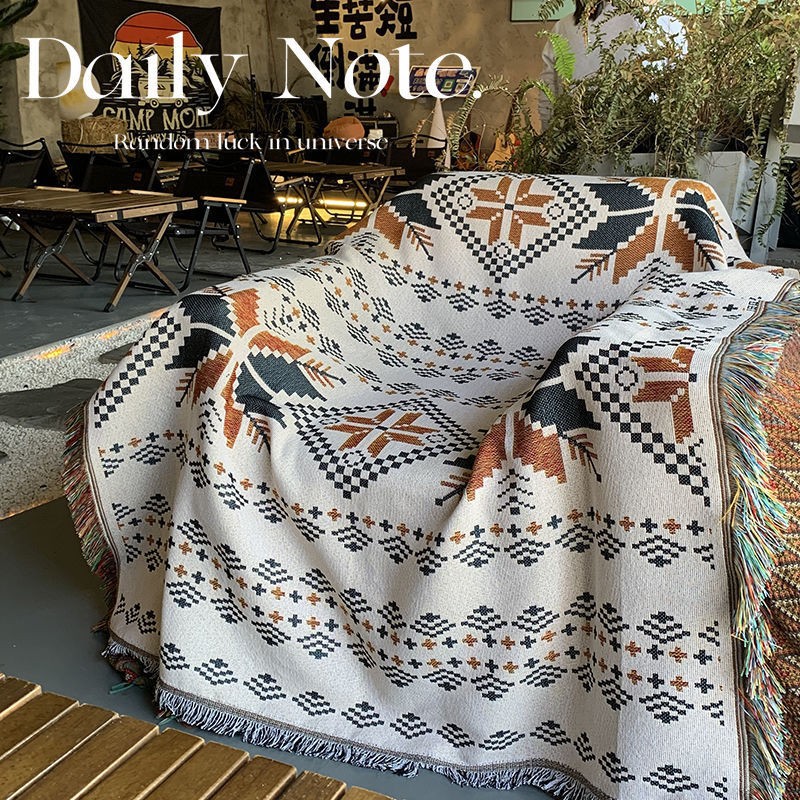 American-Style Ins Cotton Single Sofa Cover, One-Piece Full Cover Blanket, Bohemian Decorative Home Decor