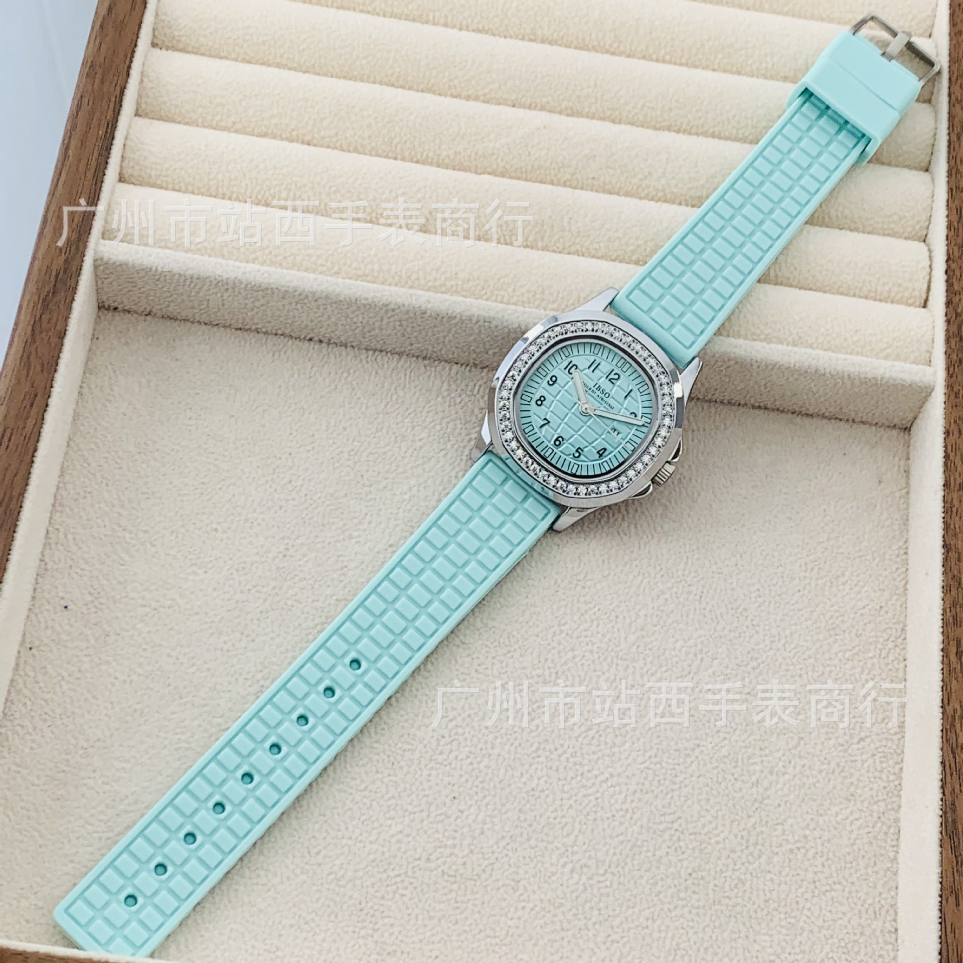 Factory Supply IBSO New Women's Watch Silicone Watch Women's Diamond Small Fragrant Style Cross-border Live New Watch