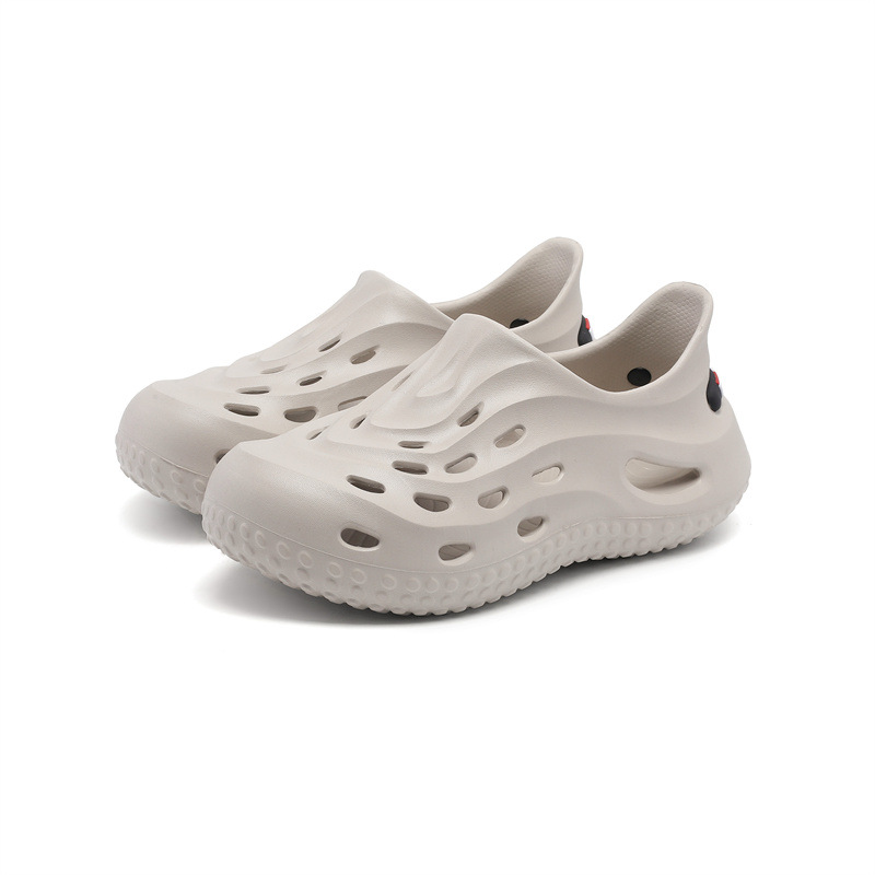 Los fabricantes envían nuevos zapatos con agujeros de verano para hombres eva transpirable, convexo, antideslizante, fuera del hogar, ocio, transfronterizo