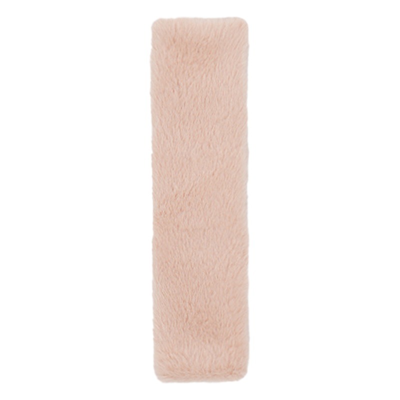 Car seat belt shoulder protective cover plush solid color car seat belt protective cover imitation rabbit fur car interior supplies