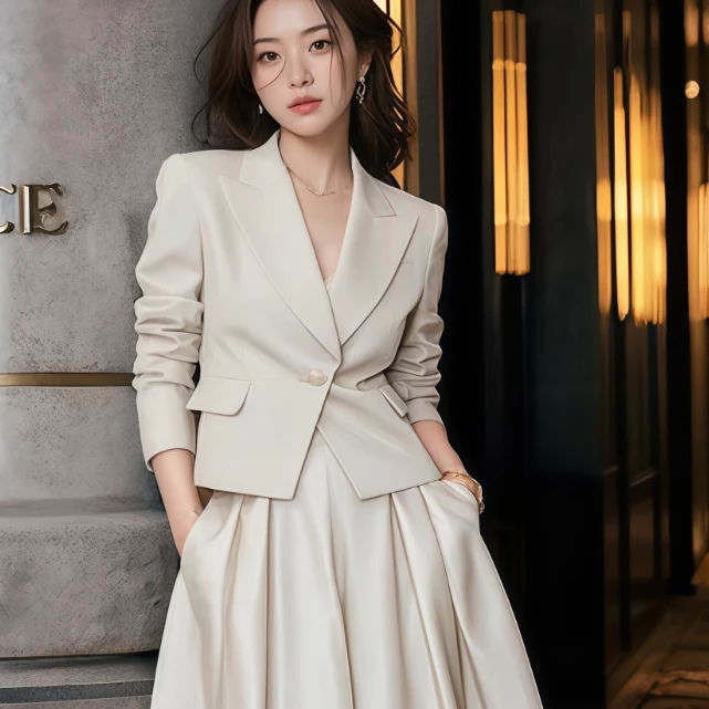2025春装新款女装时尚穿搭两件套气质西装套装裙子高级感洋气笙陇|undefined