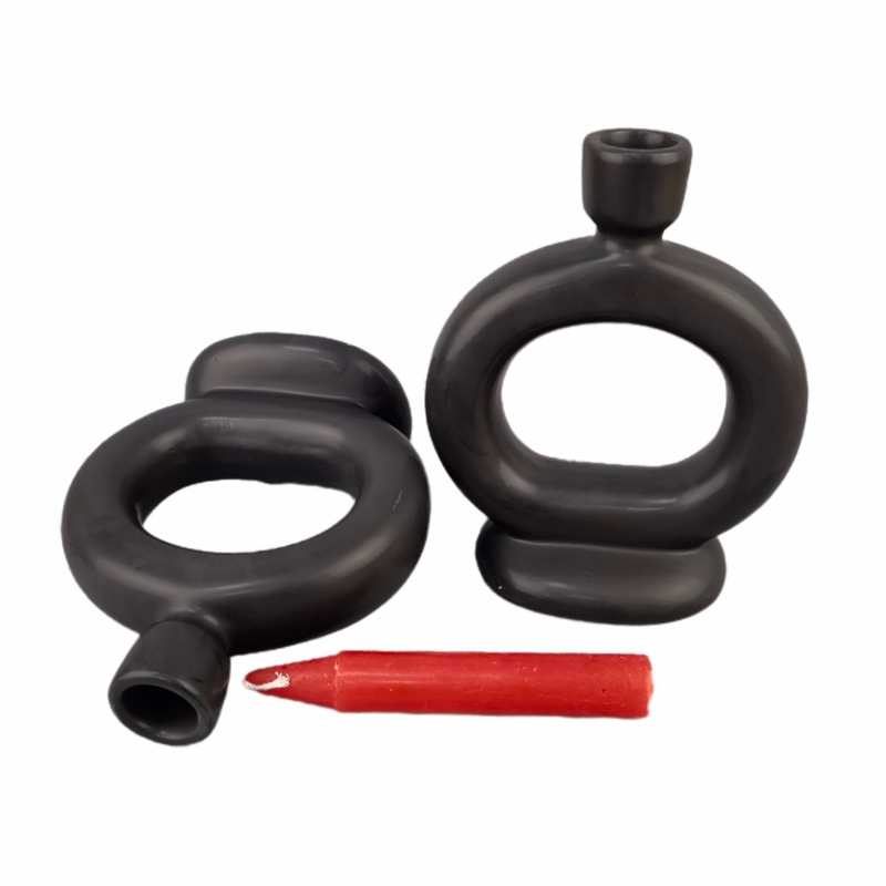 Transfronterizo Amazon cerámica hueco círculo florero decoración del hogar donut florero nórdico salón flor arreglo personalización