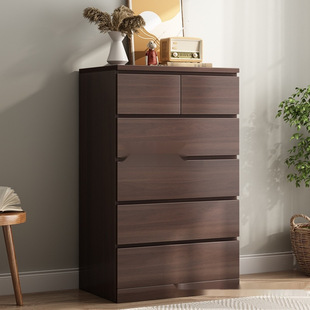 Chest of Drawers Storage Cabinet Solid Wood Color Simple Modern Home Bedroom Living Room Wall Light Luxury Drawer Cabinet Storage Cabinet