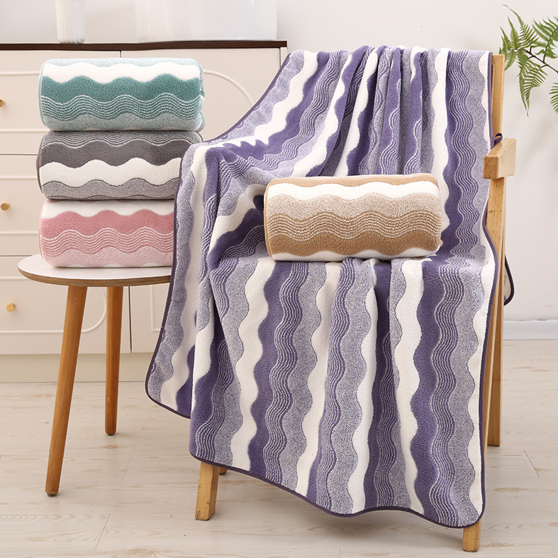 Towel Coral Fleece Set, Absorbent, Quick-Drying, Embroidered Face Towel, Gift Towel