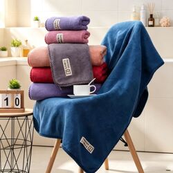 Mercan velvet towel mother-child set, more absorbent than pure cotton bath towel, two-piece set, soft and skin-friendly bath towel.